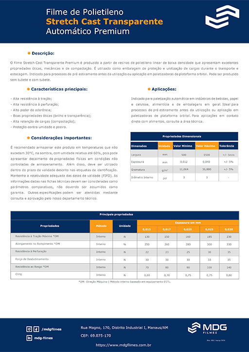 Filme Stretch Automático Premium